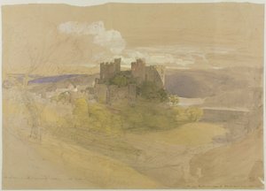コンウェイ城（カードにマウントされた紙に黒鉛、トイレ、ガッシュ） 作： Samuel Palmer